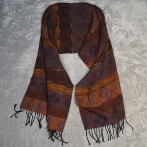 Wilsons 100% Acrylic Scarf 62" long plus 4" fringes by 15"  Made in Italy